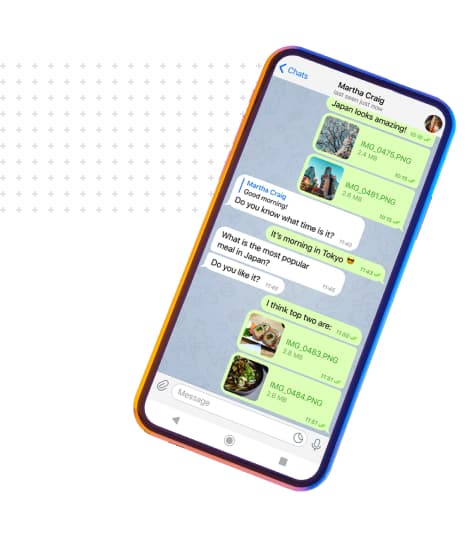 Telegram messenger monitoring remotely